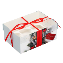 Коробка для капкейка «С праздником!», 23 × 16 × 10 см