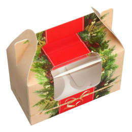 Коробочка для кексов «Хвоя и шишки», 16 × 10 × 8 см