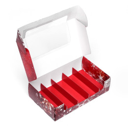 Упаковка под 5 эклеров «С Новым годом», 25.2×15×6.6 см