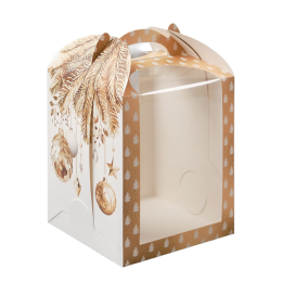Коробка складная  «Золотые шары», 15 × 15 × 18 см