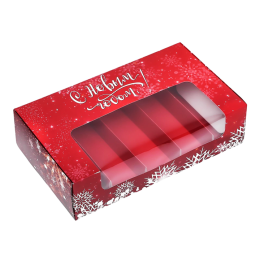 Упаковка под 5 эклеров «С Новым годом», 25.2×15×6.6 см