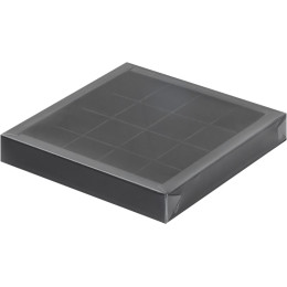 Коробка для конфет с пластиковой крышкой, 16 ячеек