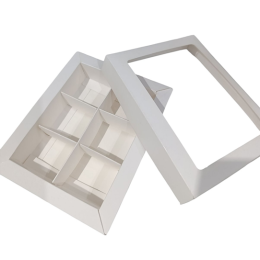 Коробка для конфет с окном, 6 ячеек 