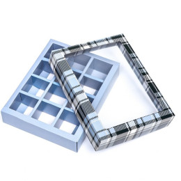 Коробка под 12 конфет, "Мужской" 19 х 15 х 3,6 см