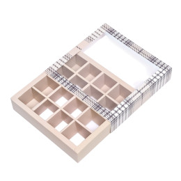 Коробка под 16 конфет, "Мужской" 17,7 х 17,7 х 3,8 см