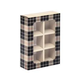 Коробка под 6 конфет "Мужской", 13,7 х 9,8 х 3,8 см