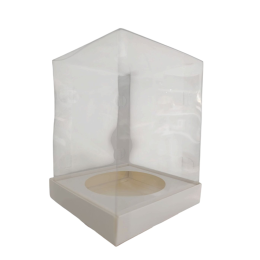 Коробка с купольной пластиковой крышкой, 15 х 15 х 20 см