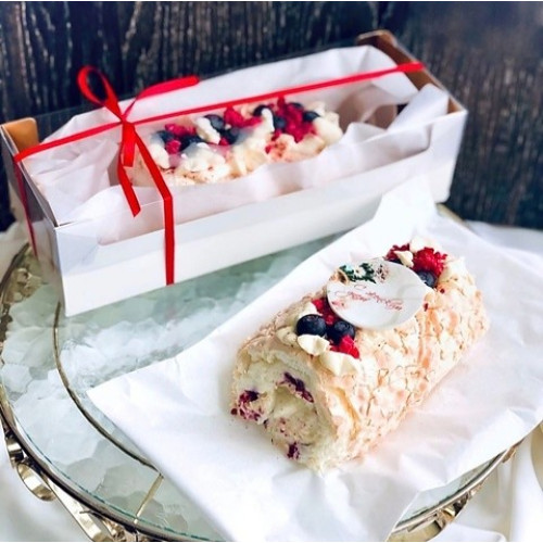 Короб для рулета с пластиковой крышкой, 30 х 11 х 8 см