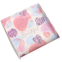 Коробка для кондитерских изделий с PVC крышкой «Абстракция», 15 × 15 × 3 см