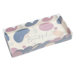 Коробка для кондитерских изделий с PVC крышкой «Абстракция», 10,5 × 21 × 3 см