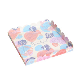 Коробка для кондитерских изделий с PVC крышкой «Абстракция», 15 × 15 × 3 см