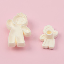 Печати для теста и мастики «Пряничный человек», набор 2 шт., пластик