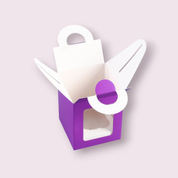 Коробка для 1 капкейка сиреневая (9,2х9,2х11,1 см)