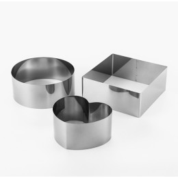 Набор форм для выкладки и выпечки «Сердце. Круг. Квадрат» h 8,5 см