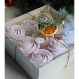 Коробка для десертов с пластиковой крышкой Тиффани (20х20х7 см) 