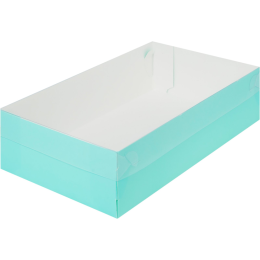 Коробка для десертов с пластиковой крышкой Тиффани (25х15х7 см)