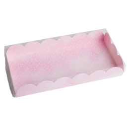 Коробка для кондитерских изделий с PVC-крышкой «Happy your day», 21 × 10,5 × 3 см