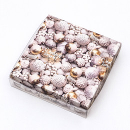 Коробка для печенья "Новогодние игрушки", 12 х 12 х 3