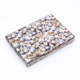 Коробка для печенья "Новогодние игрушки", 22 х 15 х 3 см