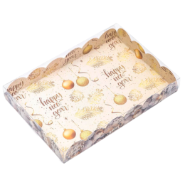 Коробка для печенья "Новогодние игрушки", 22 х 15 х 3 см