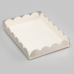 Коробочка для печенья белая прямоугольная