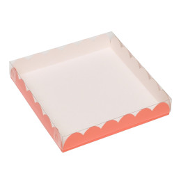 Коробочка для печенья, розовая, 18 х 18 х 3 см