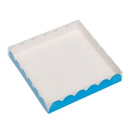 Коробочка для печенья, голубая, 18 х 18 х 3 см