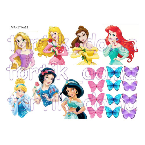 Макет №12 "Принцессы Дисней" 