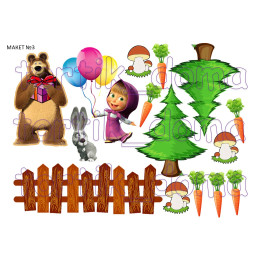 Макет №3 "Маша и медведь" 