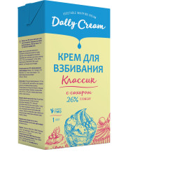 Крем для взбивания Dally со вкусом пломбира, 1 кг