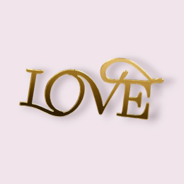 Украшение фигурное "Love 2", золото