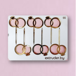 Декор зеркальный золото "Кольца"