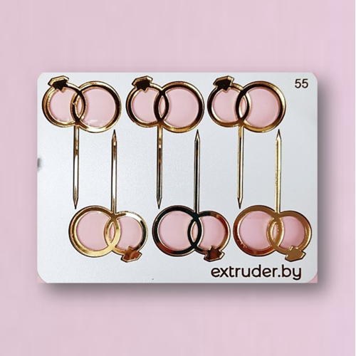 Декор зеркальный золото "Кольца" по лучшей цене