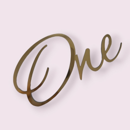 Топпер из акрила торцевой "One", золото