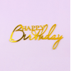 Топпер торцевой  "Happy birthday 2", золото