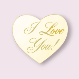 Украшение фигурное "I love you", золото/розовое микс, 4 шт