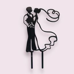 Топпер для торта "Пара", чёрный