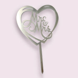 Топпер  пластиковый  "M&Ms", серебро