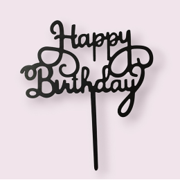 Топпер  "Нарру birthday", чёрный