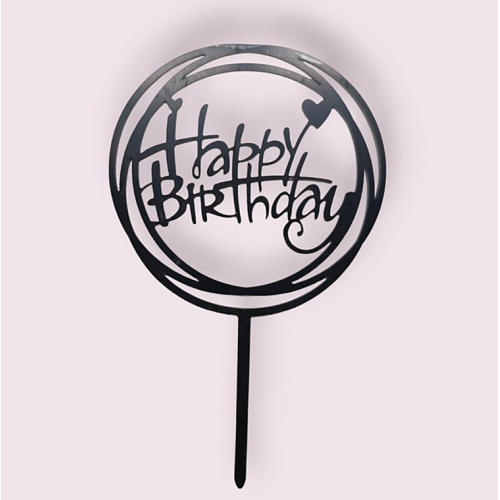Топпер "Happy birthday", чёрный по лучшей цене