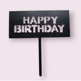 Топпер «С Днём Рождения», рамка, чёрный