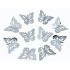 Бабочки из акрила для декора, серебряные, 3 штуки
