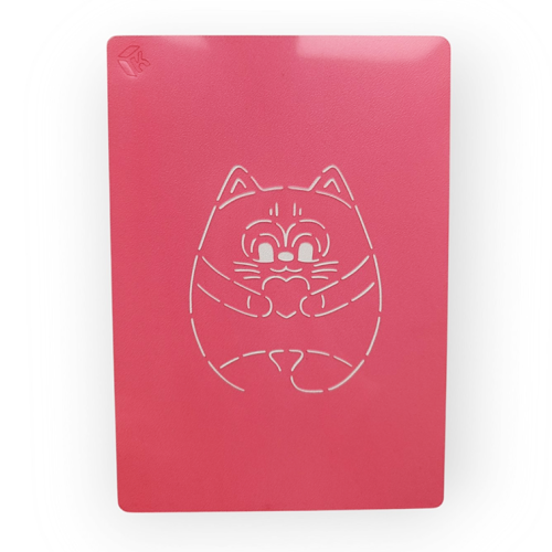 Вырубка и трафарет для кондитеров "Кот с сердцем" - идеальное решение для оформления выпечки, 10 см