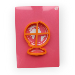 Вырубка + трафарет "ГЛОБУС", 10 х 7 см