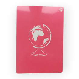 Вырубка + трафарет "ГЛОБУС", 10 х 7 см