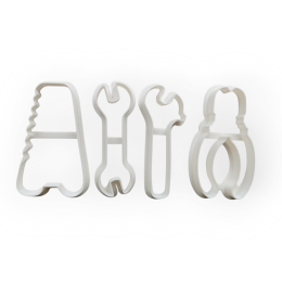 Набор  вырубок "ИНСТРУМЕНТЫ", 8 см, 4 шт