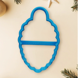 Вырубка "Ёлочная игрушка-шишка", (8х5 см)