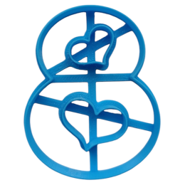 Вырубка "Восьмёрка с сердечками", 10 х 8 см