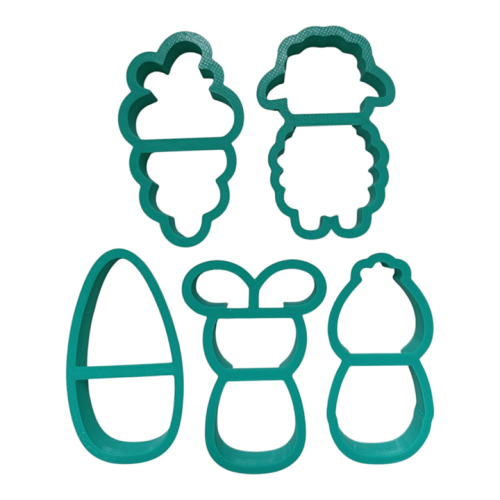 Вырубка для кондитеров "Набор пасхальный" 8 см из биоразлагаемого пластика для теста и мастики