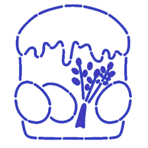 Вырубка для кондитеров "Кулич с вербой" 9 см из биоразлагаемого PLA пластика